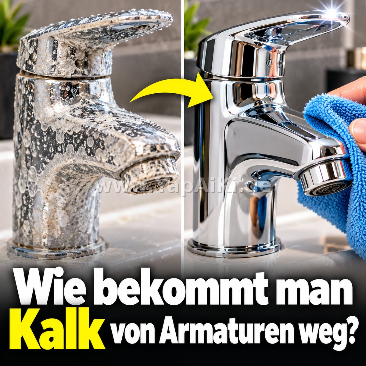 Wie bekommt man Kalk von Armaturen weg? – Artikelbild