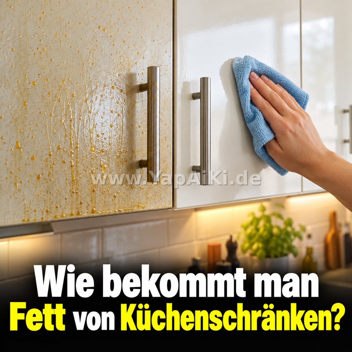 Wie bekommt man Fett von Küchenschränken? – Artikelbild