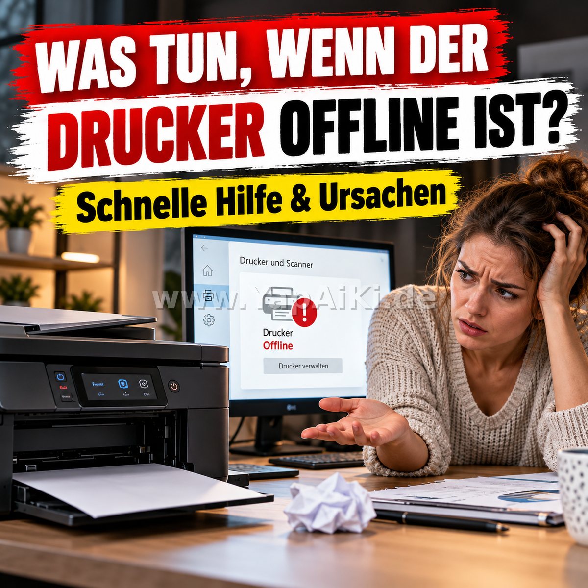Was tun, wenn der Drucker offline ist? – Artikelbild